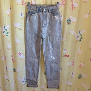 BDG iridescent Sequin Mom Jeans